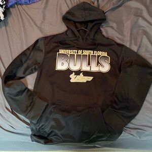 USF-university of South Florida black hoodie with pockets